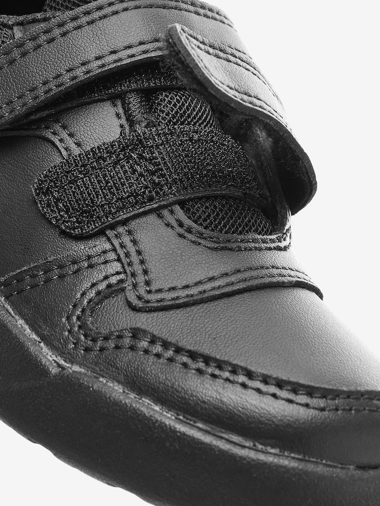 Black Standard Fit (F) Double Strap Touch Fastening School Trainers - Image 9 of 10