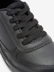 Black Standard Fit (F) Lace-Up School Trainers - Image 10 of 10