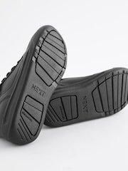 Black Standard Fit (F) Lace-Up School Trainers - Image 8 of 10