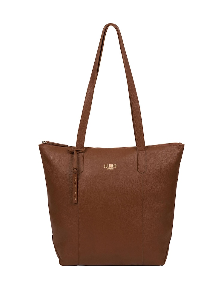 Cultured London Havering Leather Tote Bag - Image 1 of 6