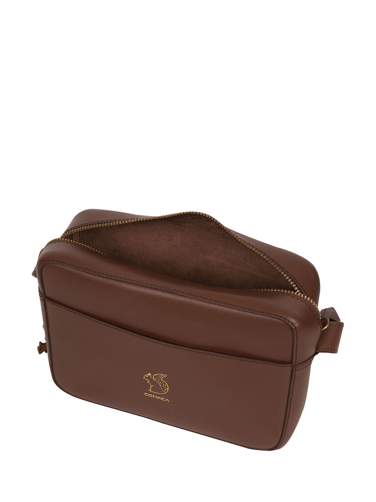 Conkca Tatum Vegetable-Tanned Leather Cross-Body Bag - Image 2 of 5 Conkca Tatum Vegetable-Tanned Leather Cross-Body Bag - Image 2 of 5