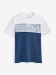 White/Blue Marl Block T-Shirt - Image 5 of 5