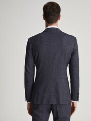 Reiss Airforce Blue Wing Wool Denim-Look Slim Fit Blazer - Image 3 of 4