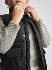 Reiss Black Westbrook Jr Puffer Gilet - Image 3 of 6