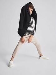 Reiss Navy Gable Jr Single Breasted Overcoat - Image 3 of 6
