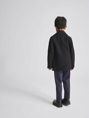 Reiss Black Cork Junior Double Breasted Wool Peacoat - Image 5 of 7