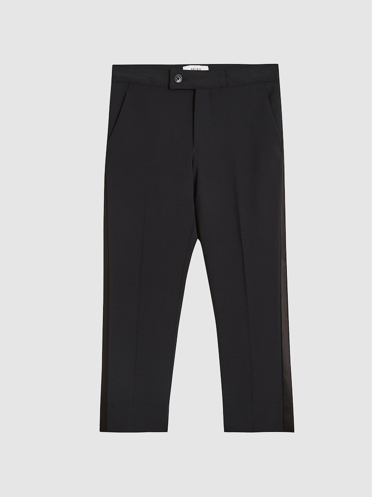 Reiss Black Knightsbridge Junior Tuxedo Trousers - Image 2 of 6