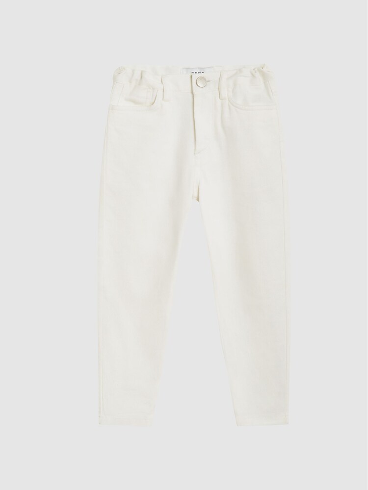 Reiss White Hammond Junior Brushed Cotton Blend Jeans - Image 2 of 6