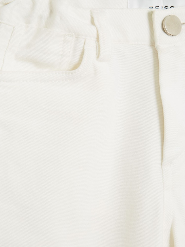 Reiss White Hammond Junior Brushed Cotton Blend Jeans - Image 6 of 6