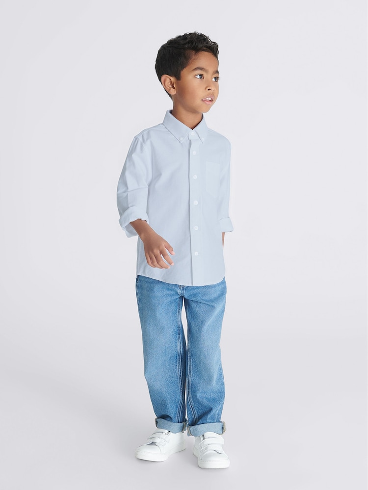 Reiss Soft Blue Button Down Oxford Shirt - Image 1 of 6