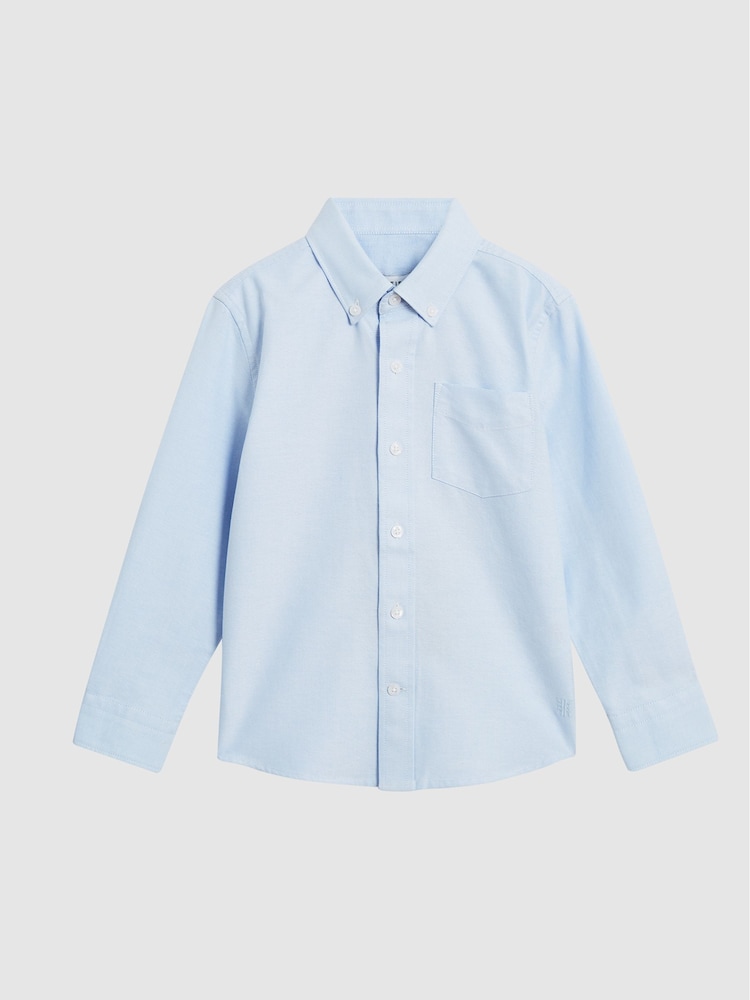 Reiss Soft Blue Button Down Oxford Shirt - Image 2 of 6