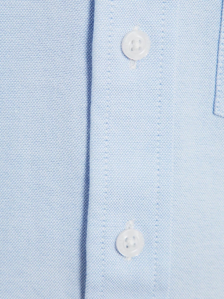 Reiss Soft Blue Button Down Oxford Shirt - Image 6 of 6