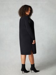 Live Unlimited Black Knit Sequin Dress - Image 2 of 4