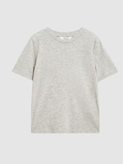 Gris oscuro - Camiseta con cuello redondo Bless de Reiss - Imagen 2 de 6
