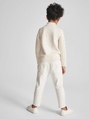 Reiss Dewi Junior Cable Knit Cashmere Blend Zip Up Jumper - Image 5 of 6