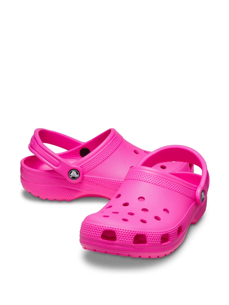 Crocs Hot Pink Adults Classic Clogs - Image 6 of 7