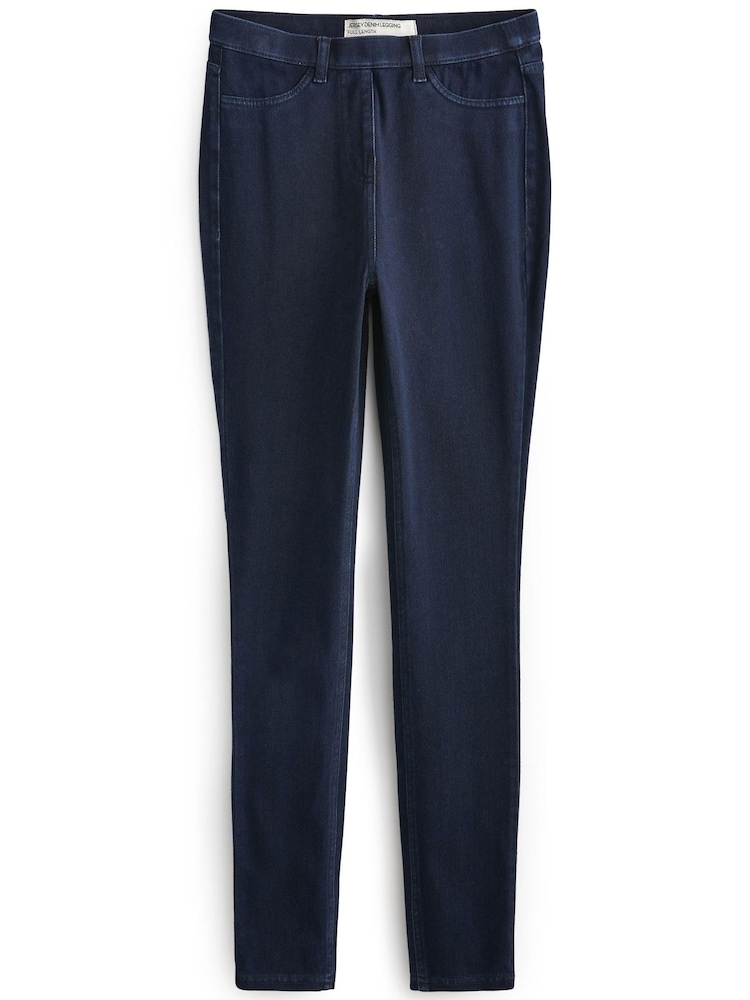Blaue Rinse-Waschung - Denim-Leggings aus Jersey - Bild 5 von 5 Blaue Rinse-Waschung - Denim-Leggings aus Jersey - Bild 5 von 5