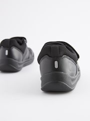 Black Strap Touch Fasten Extra Wide Fit (H) Double Strap Touch Fastening School Trainers - Image 5 of 6