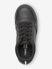 Black Wide Fit (G) Lace-Up School Trainers - Image 5 of 10