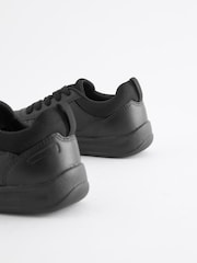 Black Wide Fit (G) Lace-Up School Trainers - Image 9 of 10