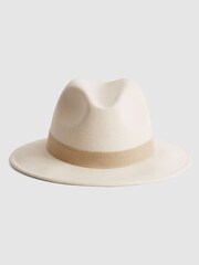 Reiss Ivory Wool Fedora Hat - Image 3 of 5