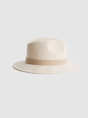 Reiss Ivory Wool Fedora Hat - Image 5 of 5
