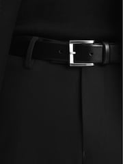 Reiss Black Albany Leather Belt - Image 1 of 4
