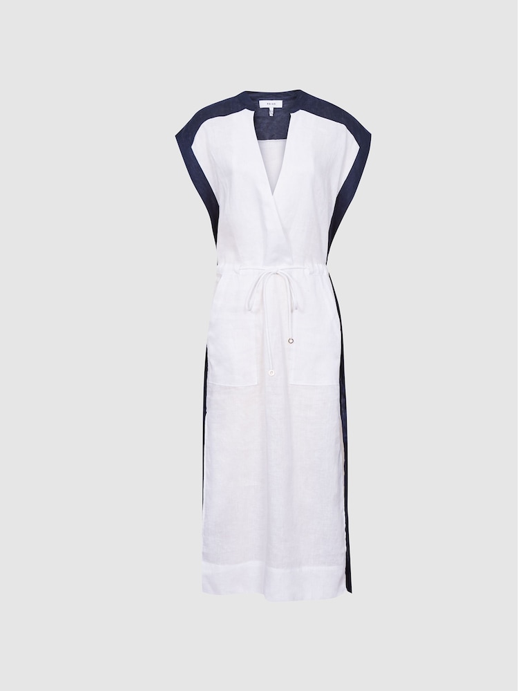 Reiss Ivory Asher Colourblock Kaftan - Image 2 of 5