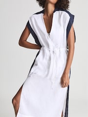 Reiss Ivory Asher Colourblock Kaftan - Image 3 of 5