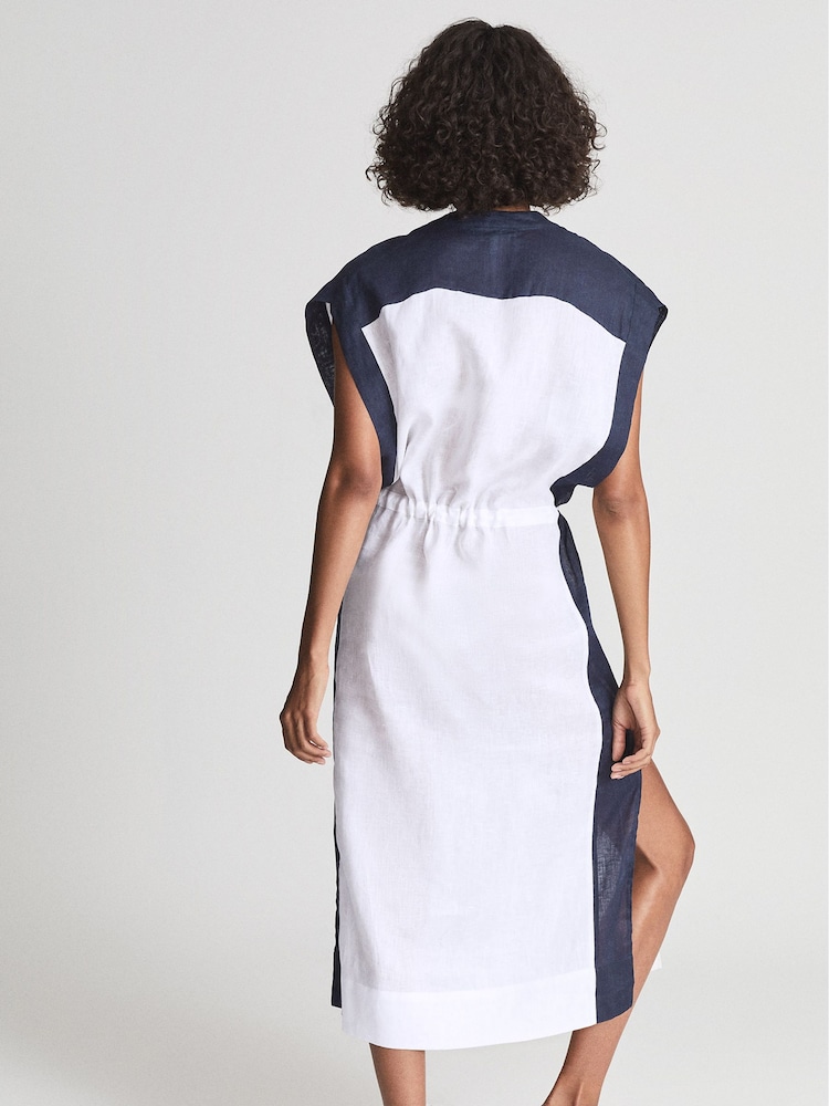 Reiss Ivory Asher Colourblock Kaftan - Image 5 of 5