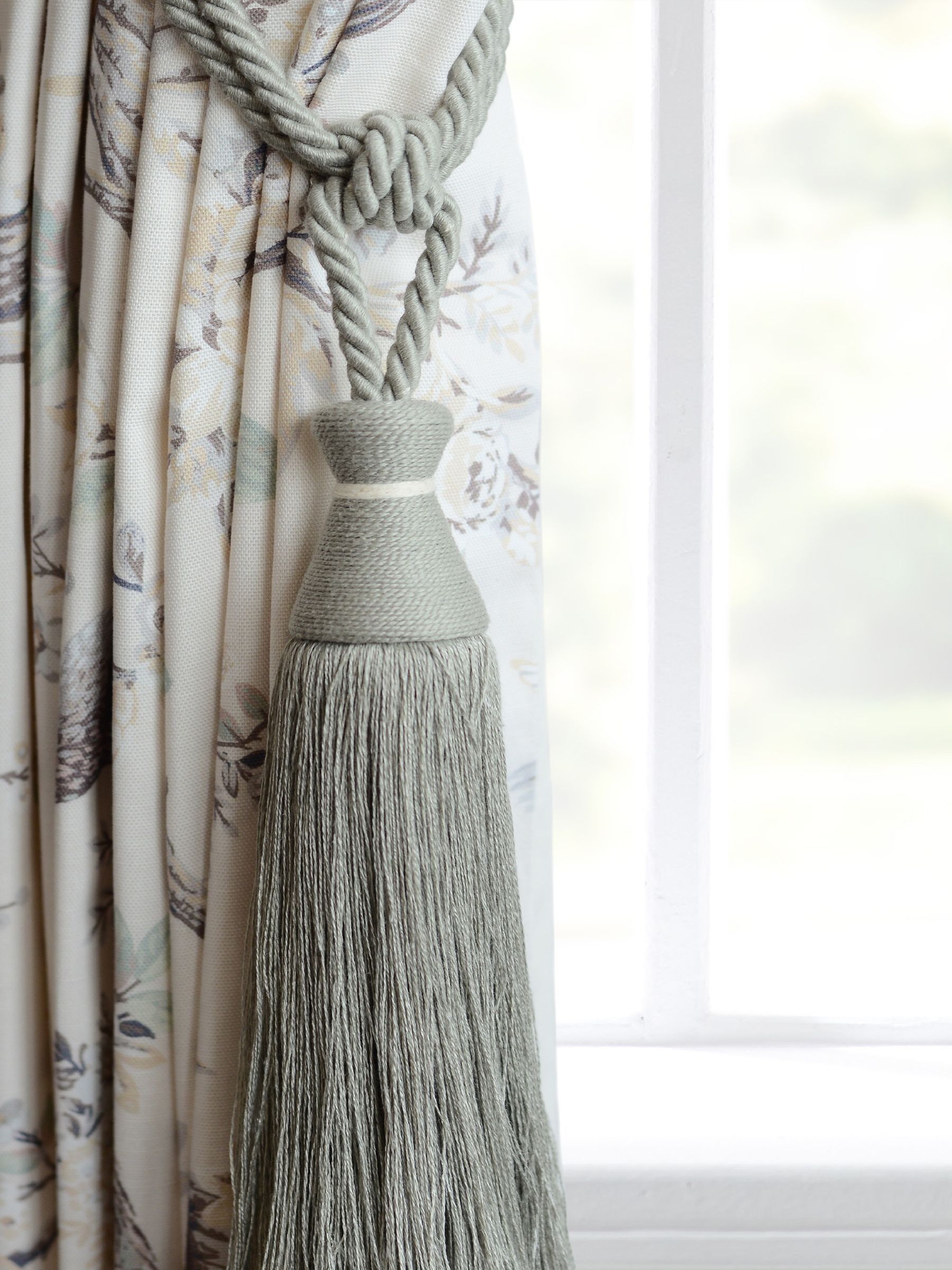 Buy Laura Ashley Pale Grey Green Rhiannon Curtain Tieback from the Next