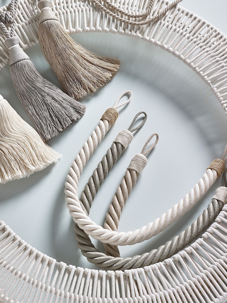 Laura Ashley Natural Rhiannon Rope Curtain Tieback - Image 3 of 3