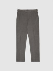 Reiss Charcoal Monument Moleskin Tailored Trousers - Image 2 of 5