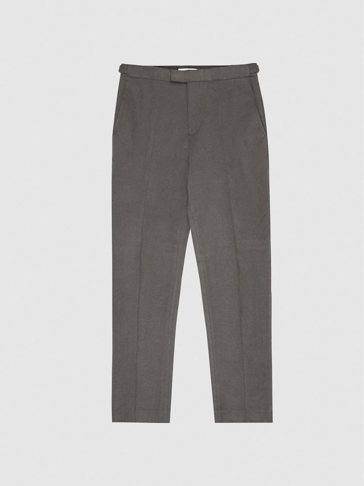 Reiss Charcoal Monument Moleskin Tailored Trousers - Image 2 of 5