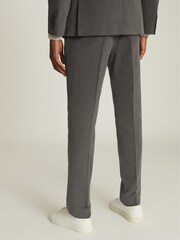 Reiss Charcoal Monument Moleskin Tailored Trousers - Image 5 of 5