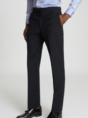 Reiss Black Modern Fit Travel Trousers - Image 3 of 4