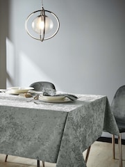 Catherine Lansfield Silver Grey Crushed Velvet Table Cloth - Image 1 of 2