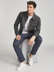 Reiss Airforce Blue Pitch Sl Washed Slim Fit Chinos - Image 1 of 5
