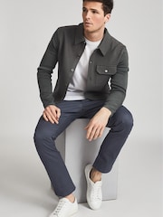Reiss Airforce Blue Pitch Washed Slim Fit Chinos - Image 1 of 1