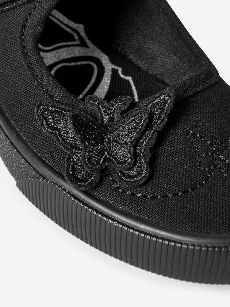 črna - Šolski čevlji Plimsoll z vezenino metulja - Slika 11 iz 11 črna - Šolski čevlji Plimsoll z vezenino metulja - Slika 11 iz 11