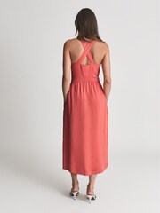 Reiss Coral Orla Halterneck Midi Dress - Image 5 of 5