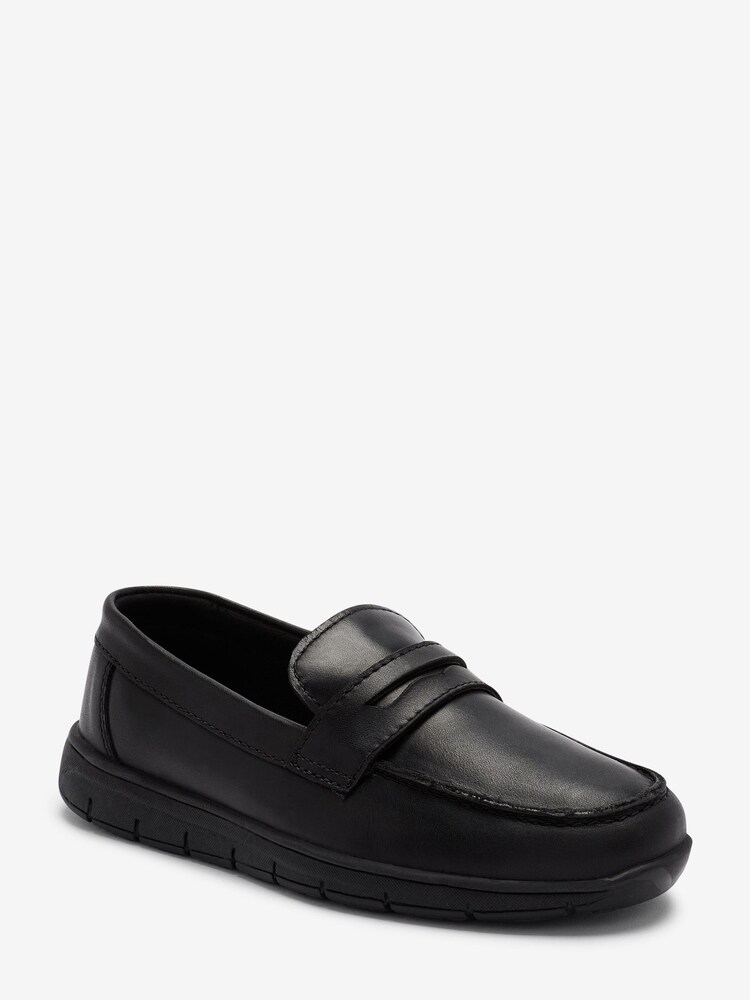 Schwarz - Schul-Pennyloafer aus Leder - Bild 2 von 4