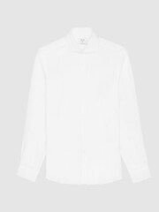 Reiss White Ruban Linen Regular Fit Shirt - Image 2 of 6