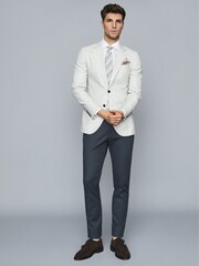 Reiss White Ruban Linen Regular Fit Shirt - Image 5 of 6