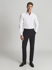 Camisa de corte slim de popelina elástica de algodón Kiana de Reiss - Imagen 1 de 7