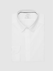 Camisa de corte slim de popelina elástica de algodón Kiana de Reiss - Imagen 2 de 7