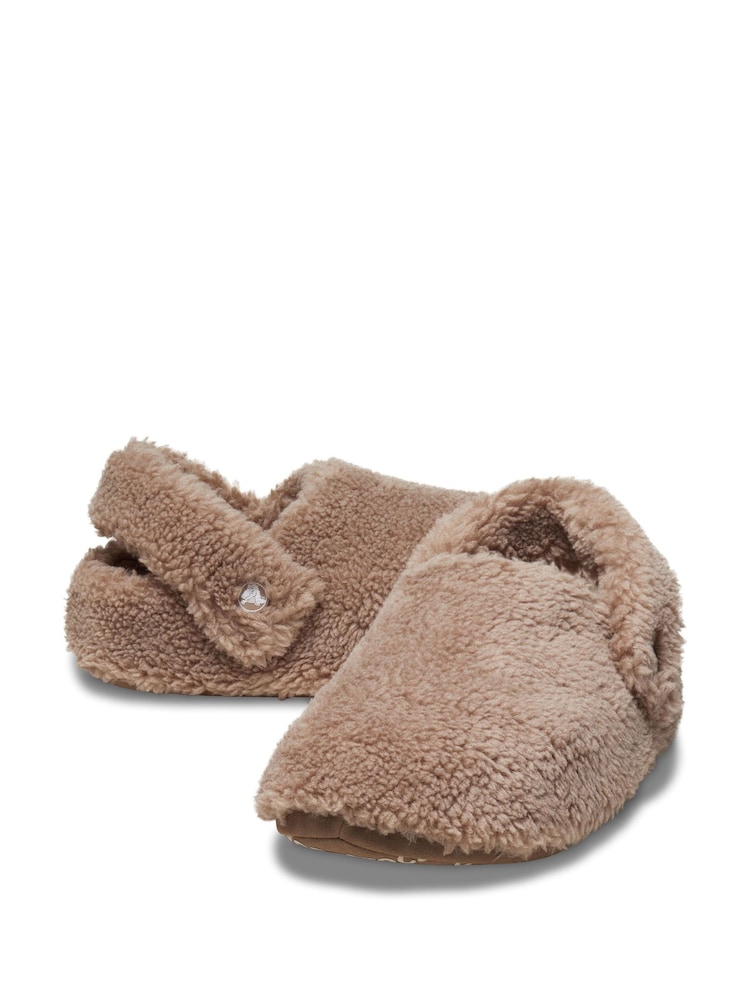 Ruskea - Crocs Light Vaaleanpunainen Classic Cozzzy Fleece Tossut - Image 3 of 7