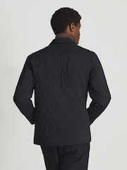 Reiss Navy Tarrant Quilted Overshirt - Image 5 of 6