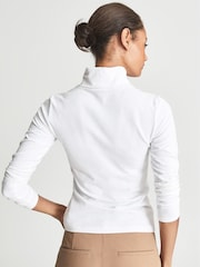 Reiss White Jersey Rollneck Top - Image 5 of 5