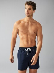 Reiss Navy Drawstring Swim Shorts - Image 1 of 7
